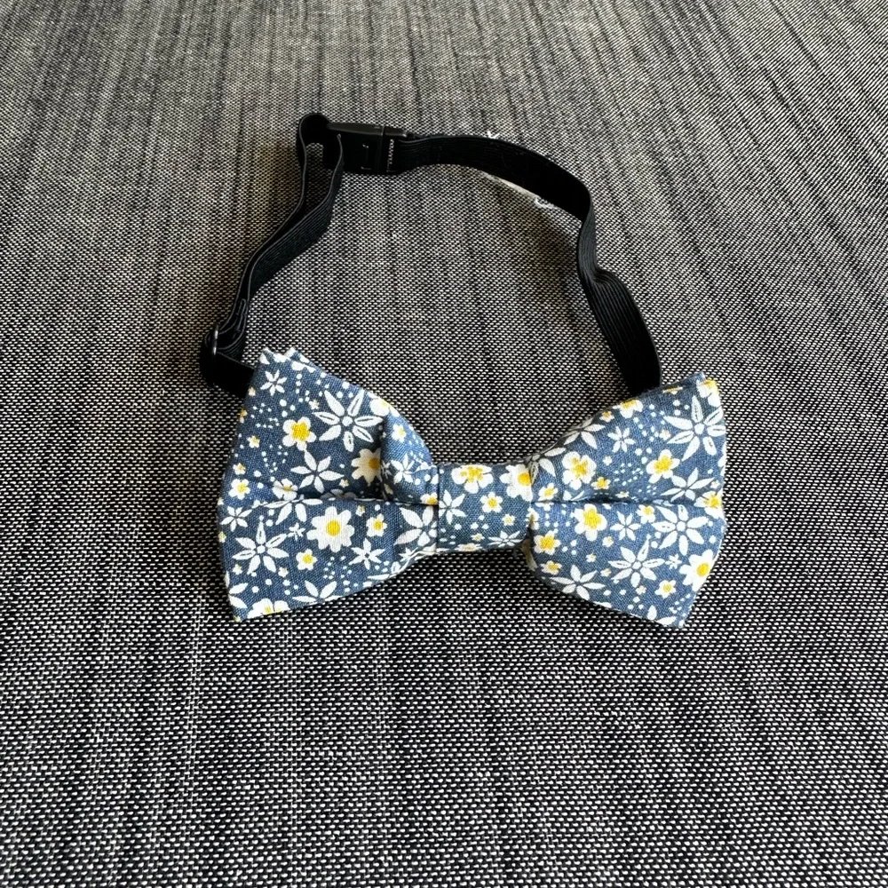 Floral Blue Bow Tie for Kids
